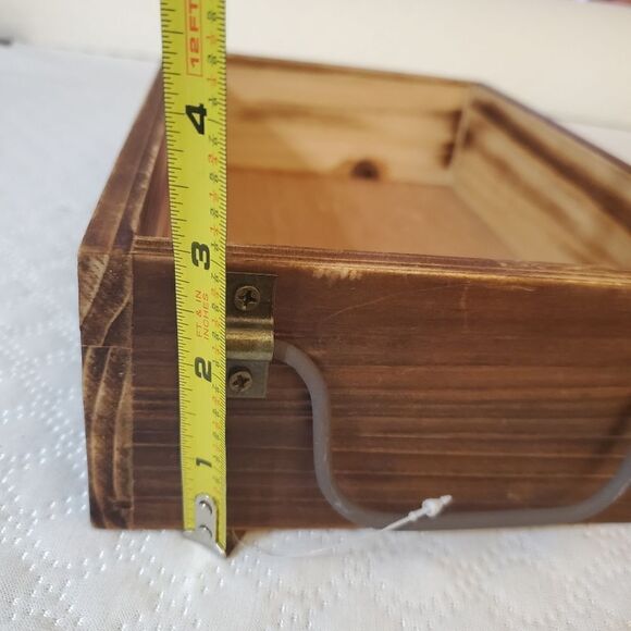 Plaid Decorated Wooden Tray Set - Picture 9 of 9